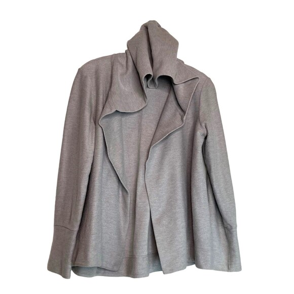 James Perse Standard French Terry Open Cardigan Jacket Size 2 (Medium) Draped - Picture 2 of 13